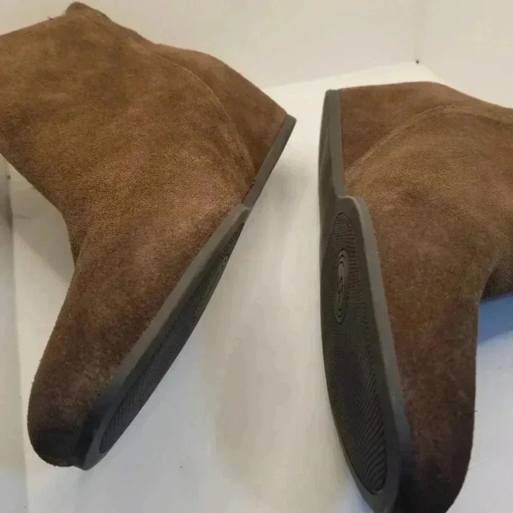 Franco Sarto Brown Ankle Booties Sz 7.5M